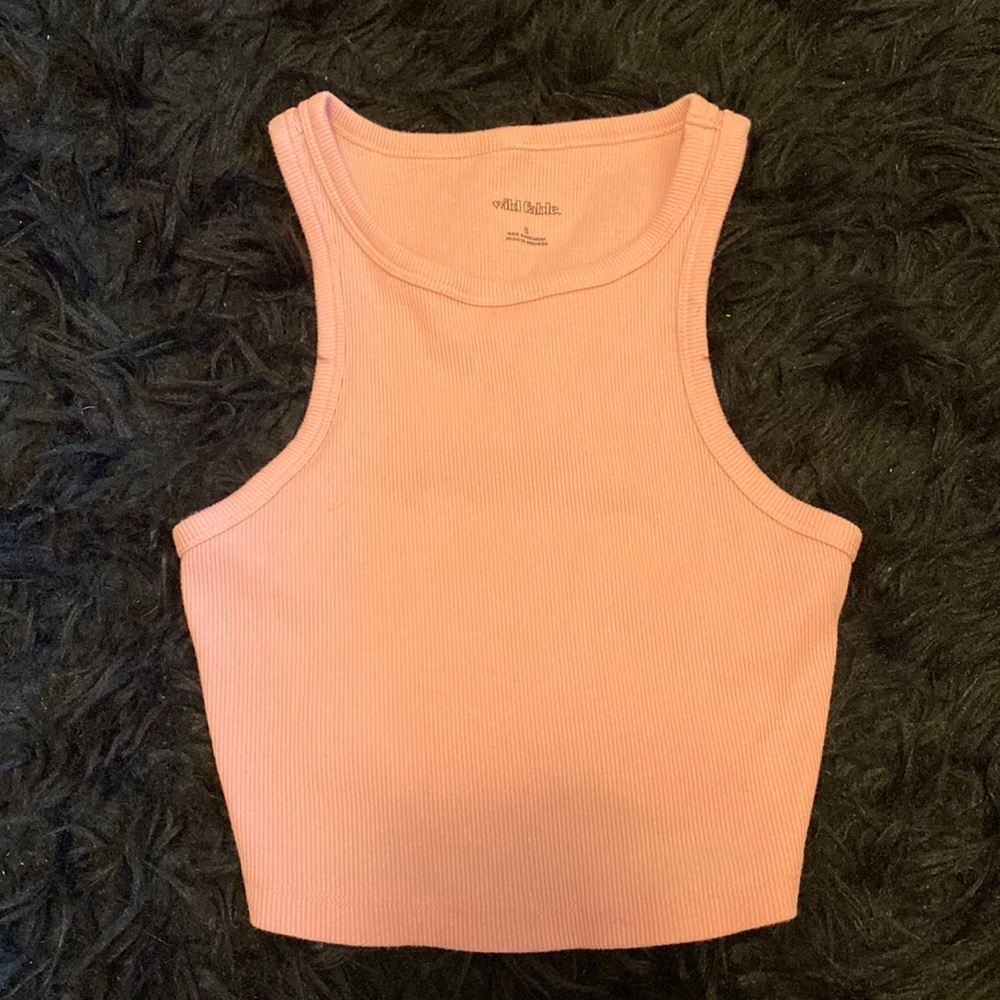Target Wild Fable cropped light pink tank.
